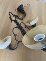 Antike Lampe/Deckenlampe mit Alabaster-Schirmen!