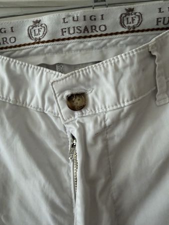 Pantaloni Luigi Fusaro bianchi taglia 50 made in Italy usati