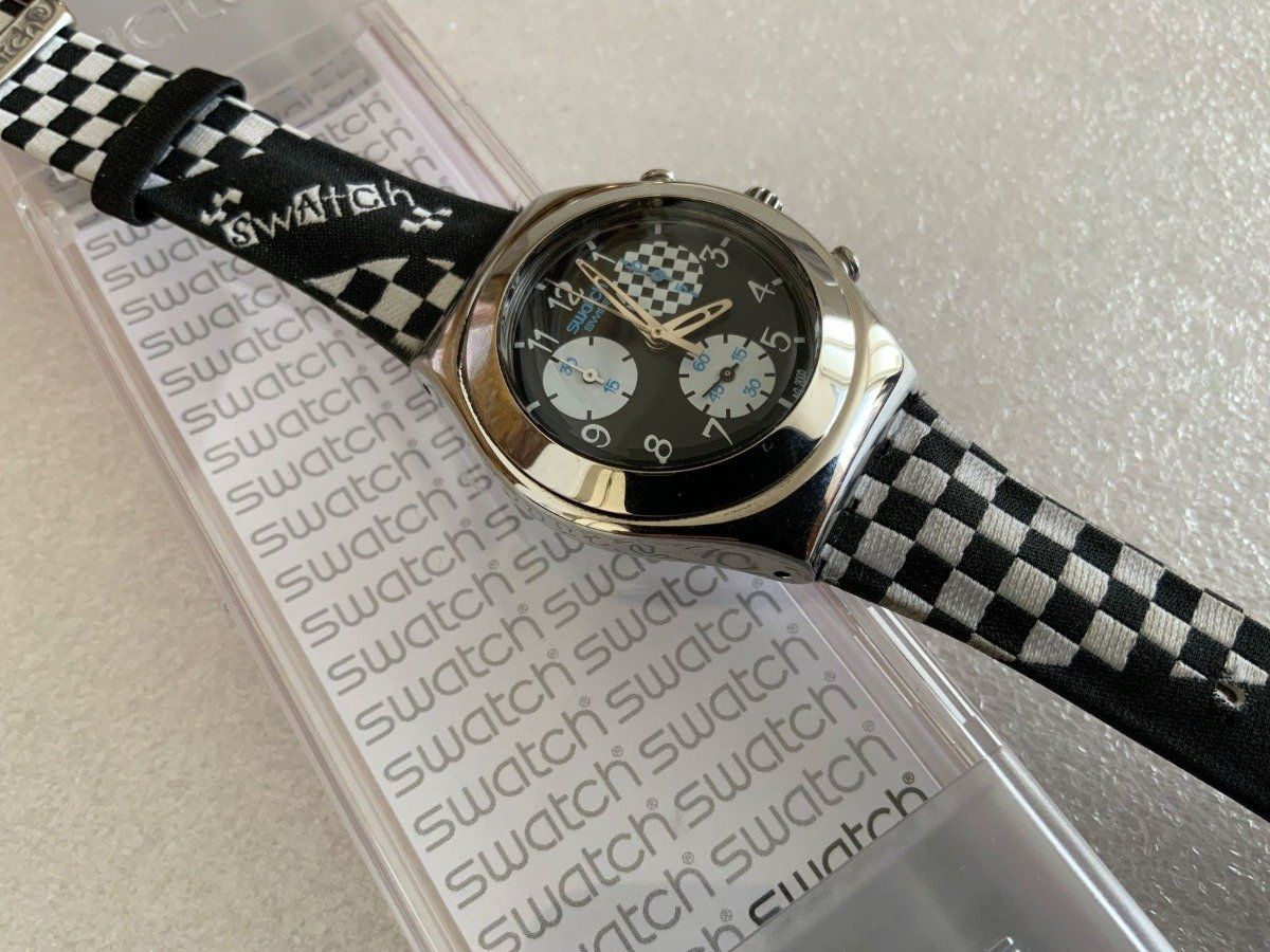 Swatch Orologi: Swatch Irony Midi Chrono PIT LINE - ungetragen – Nuovo e nell'imballaggio originale da Wettswil venduto da rotonda 4
