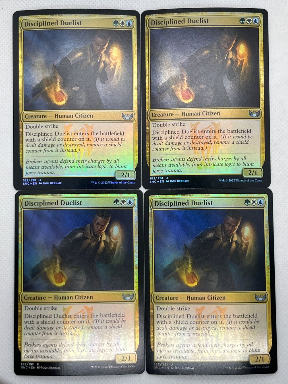 Magic The Gathering Carte collezionabili: Magic the Gathering - Disciplined Duelist - Foil x4 – Usato da Hinterkappelen venduto da Kim1992