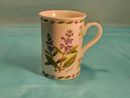 Tasse, Engl.Porzellan, Kräuter, The Leonardo Collection