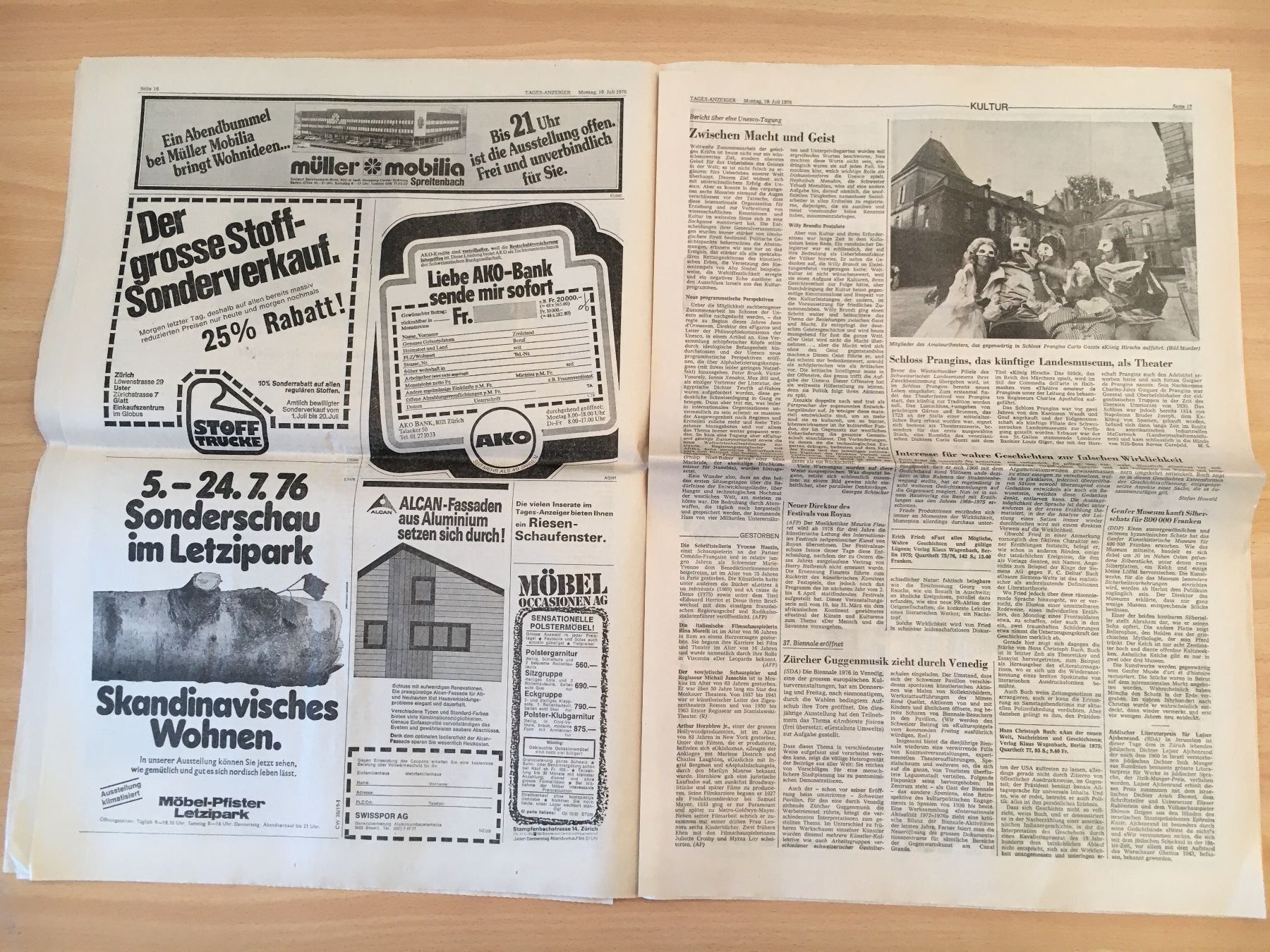 Zeitschriften & Magazine: Tagesanzeiger vom 19. Juli 1976 – Gebraucht aus Luzern von Jiggy_8898 5