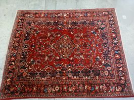 ORIENTTEPPICH 168 X 207 ROT GUTER ZUSTAND