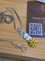 Collier argent avec diamants de moissanite certifiés GRA
