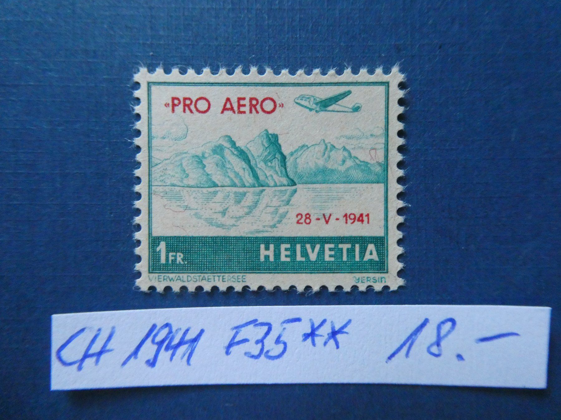 Tutti i francobolli: CH 1941 Nr. F35 postfrisch ** – Usato da Lausen venduto da Herbamare01