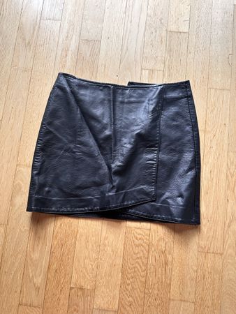 Leder skirt rock Kleid dress fashion Vintage H&M zara