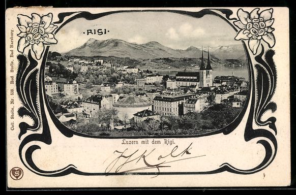 Cartes postales: Luzern, Panorama mit dem Rigi im Jugends – D'occasion à Berlin par bartko-reher