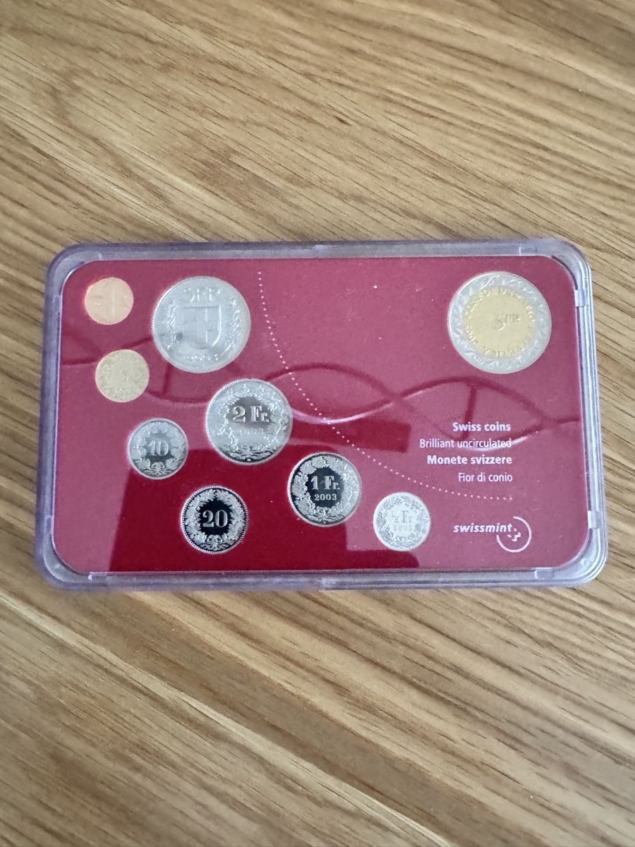 Tutti le monete: Schweizer Münzset 2003 Stempelglanz Uncirculated OVP – Nuovo e nell'imballaggio originale da Basel venduto da triniswiss68 3