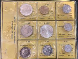 Italienische Münzsammlung 1970, Selten, Komplett!