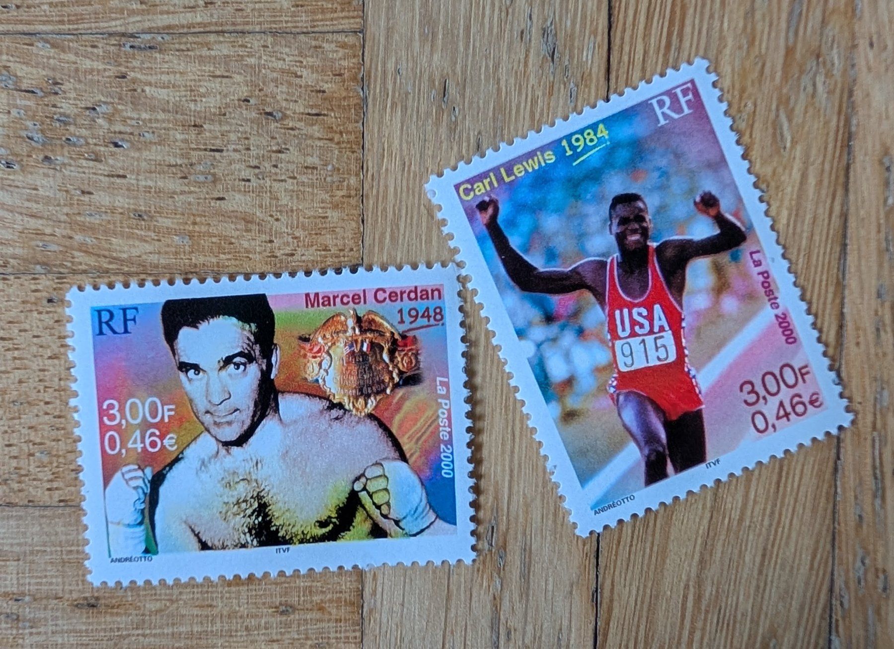 Alle Briefmarken: Briefmarken: Marcel Cerdan & Carl Lewis, Top Zustand! – Neu (gemäss Beschreibung) aus Flüh von mne_5s96