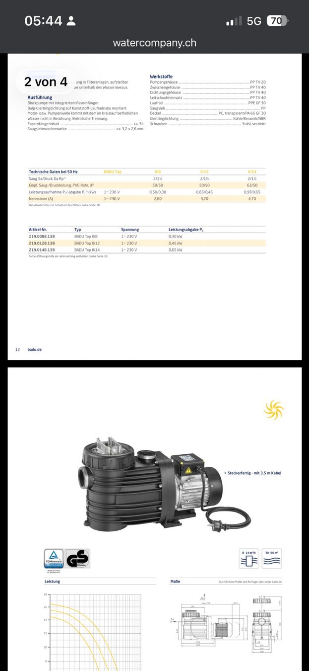 Speck Riscaldamento: Sandfilter + Wasserpumpe – Usato da Attiswil venduto da maialina 3