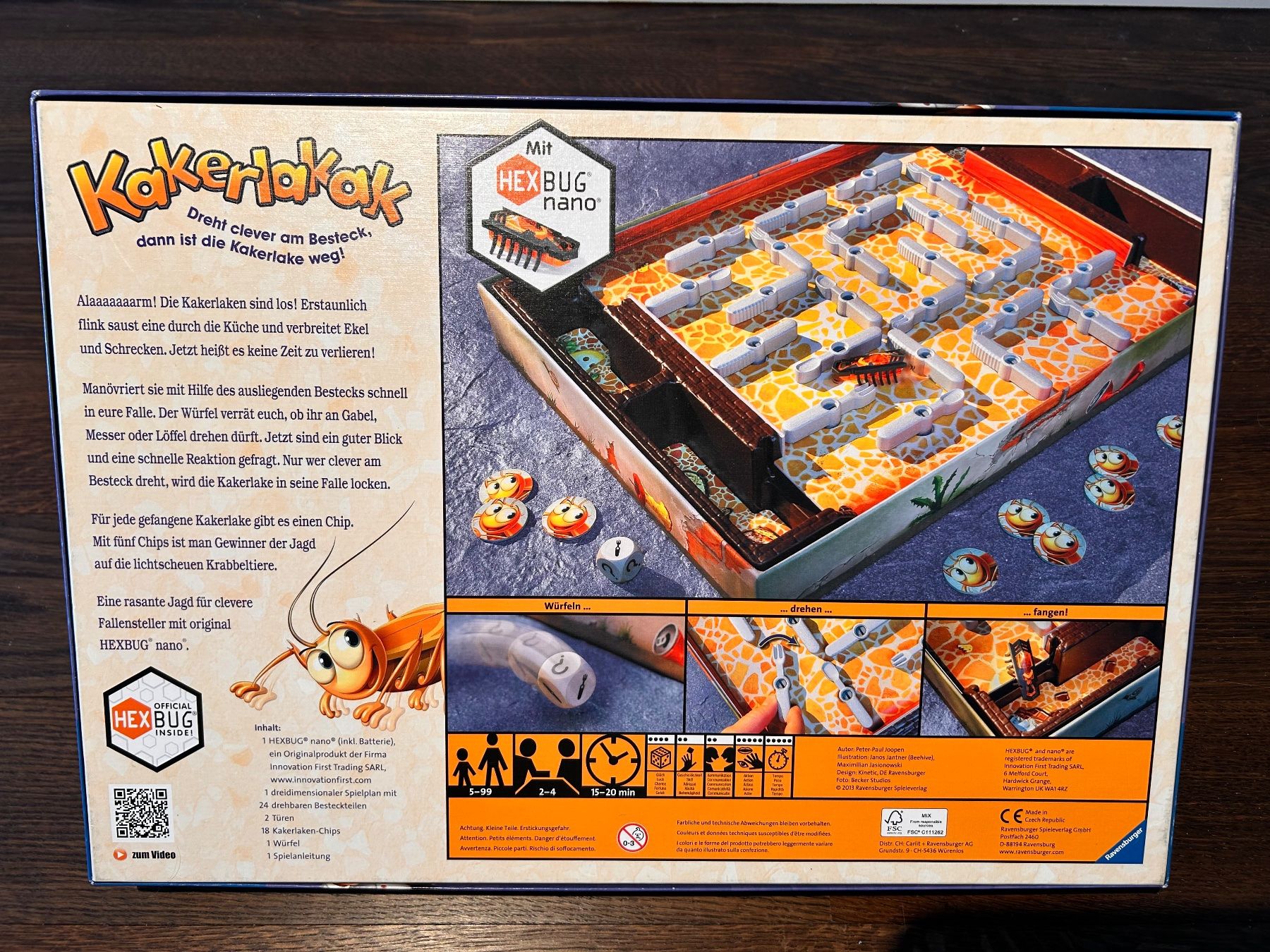 Ravensburger Giochi: Ravensburger Kakerlakak Brettspiel mit elektrischer HEX Bug – Usato da Wädenswil venduto da IH2_000 2
