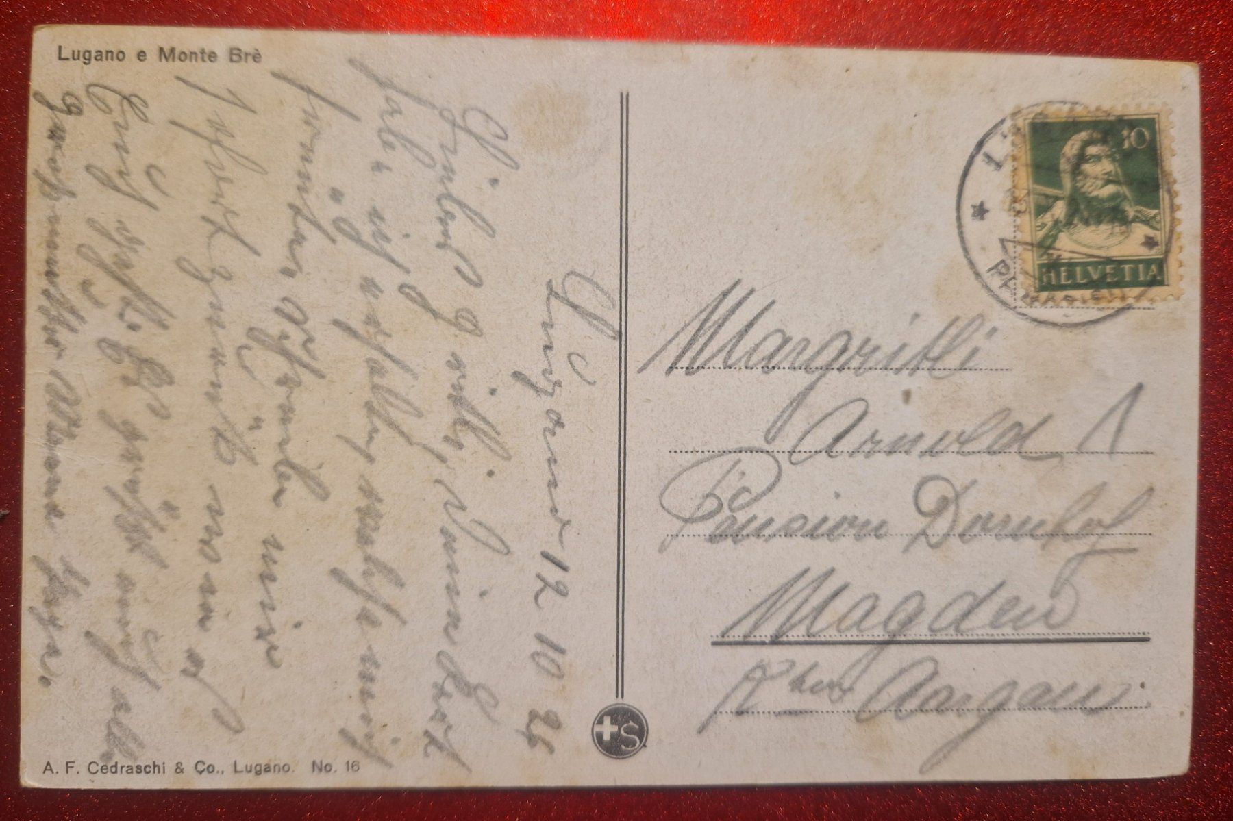 Cartoline postali: Lugano e Monte Bré 1926 – Usato da Melchnau venduto da Arthurius 1