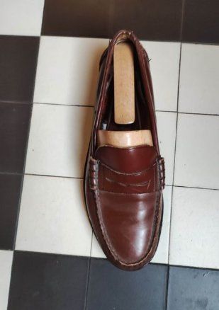 Mocassin PARABOOT En Cuir Pointure 40.5 - Chaussures Femme Marron, Très Bon état, Fabrication Française