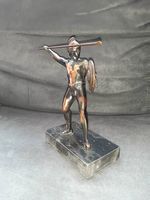 Antike Bronze Figur - Leonidas I. mit Speer 