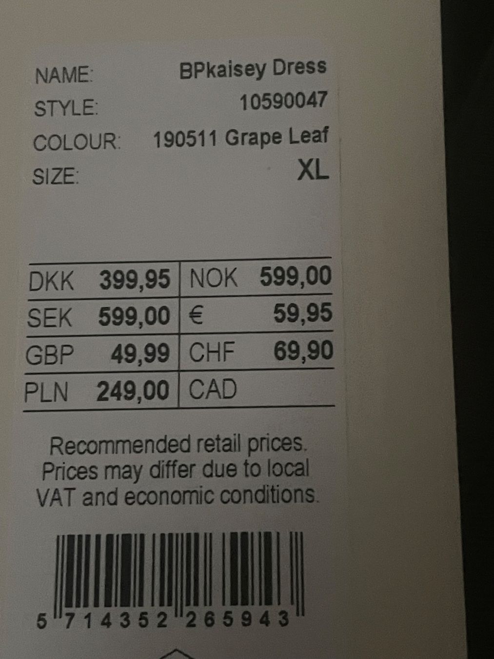 Vestiti: Freizeitkleid XL Marke Kaffe grape leaf – Nuovo (secondo la descrizione) da Dübendorf venduto da Aber_trotzdem 6
