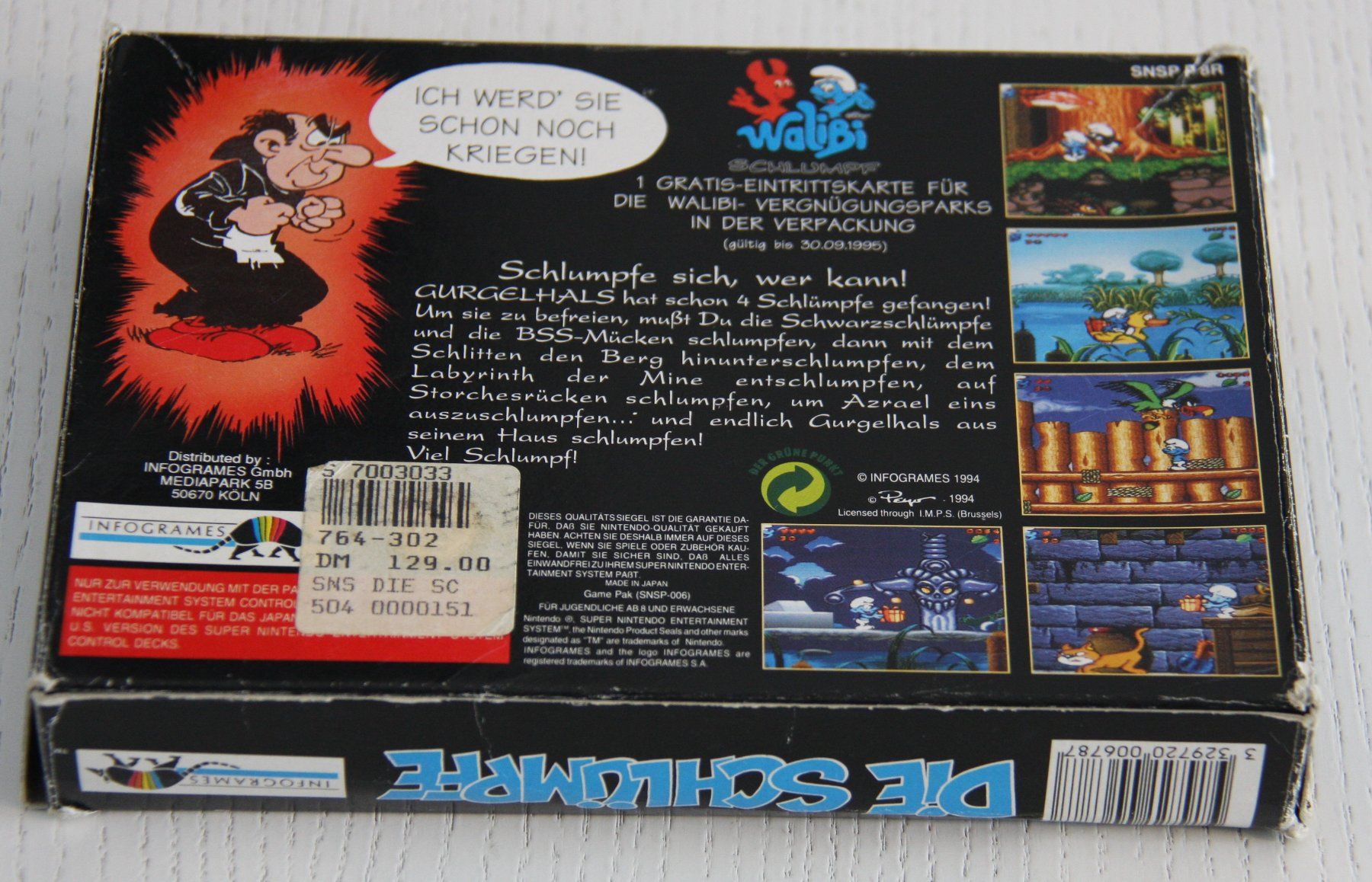 Giochi: SNES Die Schlümpfe – Usato da Fisibach venduto da Retrogames24 2
