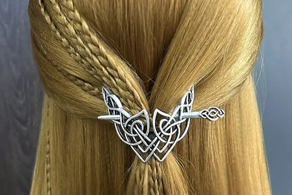 Accessori per capelli: Haarnadel Haar Vintage Viking Style Silber – Nuovo e nell'imballaggio originale da Füllinsdorf venduto da Sunnebliemli7 3