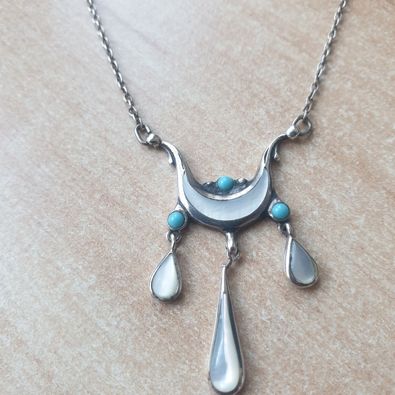 Altri gioielli: 925er Silber Schmuck Set mit Türkis Steinen – Usato da Winterthur venduto da katzen07 2