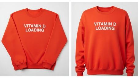 Vitamin D Loading! Winter-Sweater, Orange, Grösse L