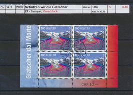 2009 "Schützen wir die Gletscher", Viererblock, ET - Stempel