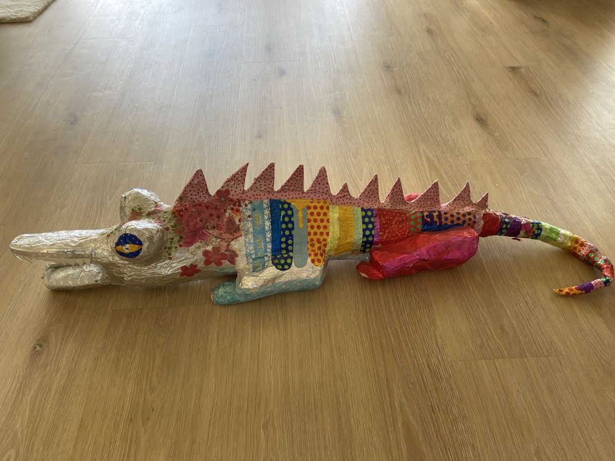 Tutte le decorazioni: Krokodil Dekoobjekt handgefertigt bunt  – Usato da Hausen am Albis venduto da Cordula78