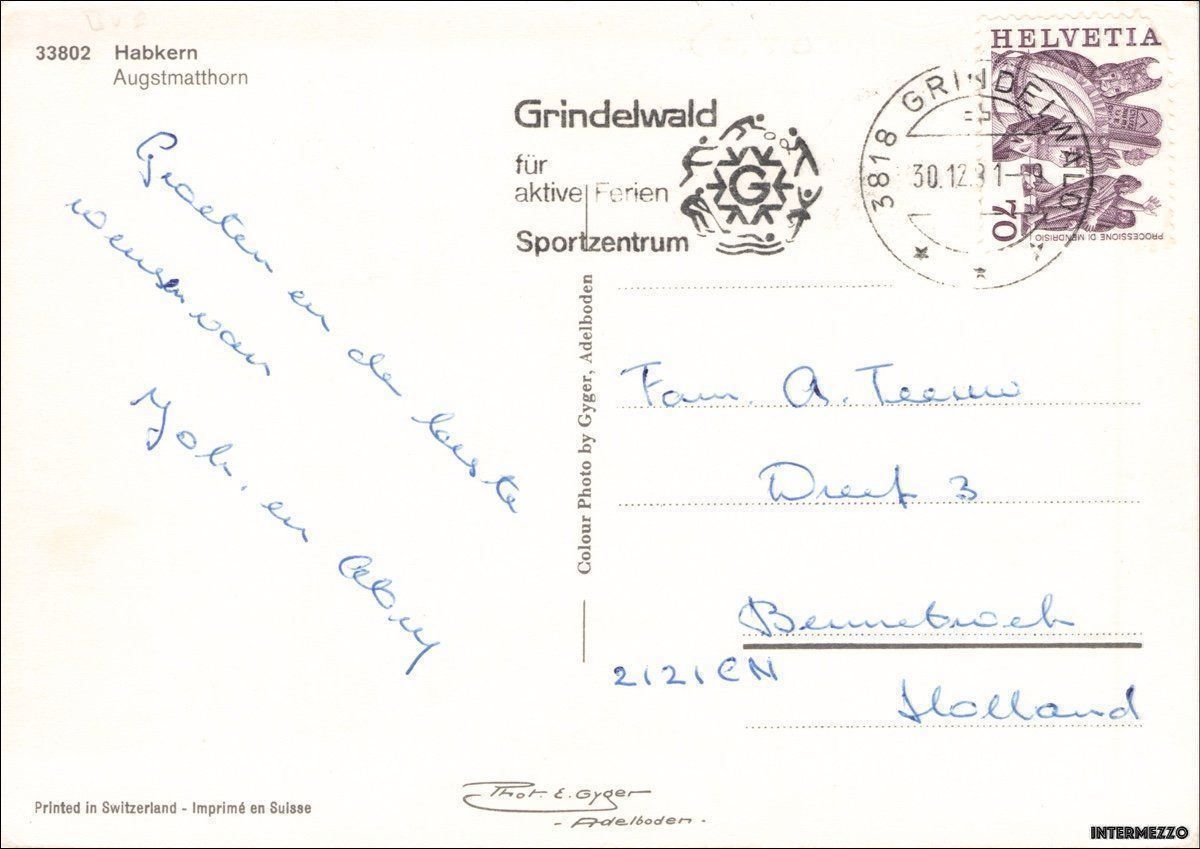 Cartoline postali: Postauto // Habkern BE // Winter – Usato da Basel venduto da intermezzo12 1