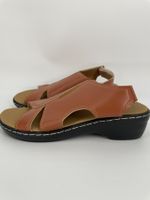 Sandalen Gr. 40 in Cognac-Braun neuwertig
