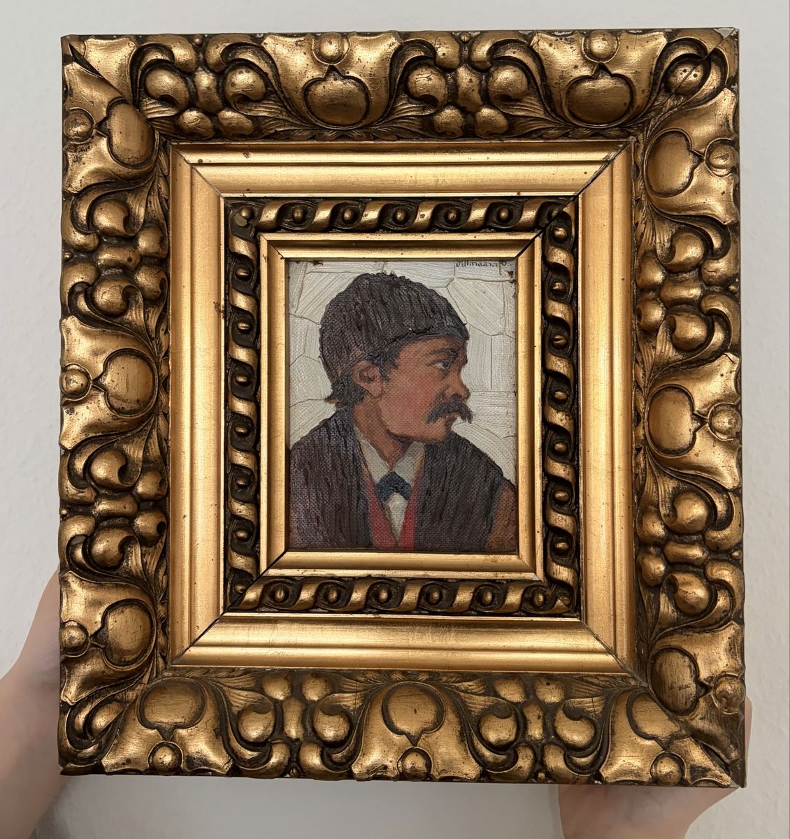 Dipinti: 19. Jh. Deutsche Schule. Portrait eines Mannes, Dillmann – Usato da Binningen venduto da Cchatz 5