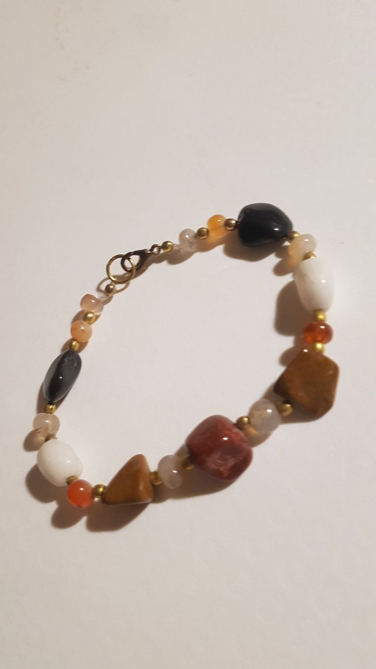 Bracciali & Braccialetti: Schönes Armband echte Halbedelsteine herrliche Farben+Formen – Usato da Basel venduto da ivoli 3