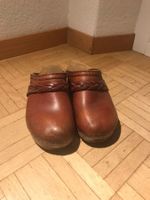 Original Schweden Clogs Holz Schuhe, Echt Leder, Gr. 36