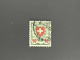 1933 Wappenmuster geriffeltes Papier 90 Rp #163z ʘ