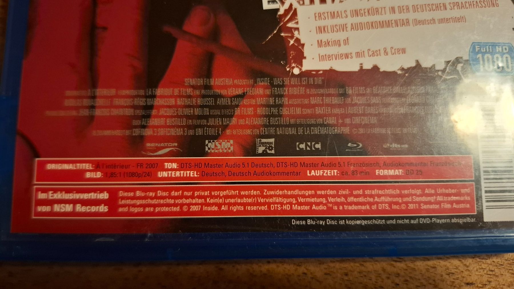 Alle DVDs: Film Inside Blu-ray – Gebraucht aus Rüttenen von Knief 2