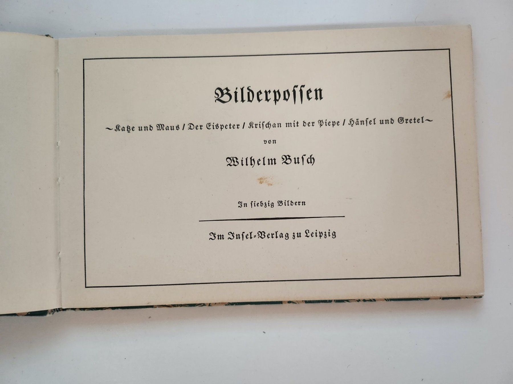 Libri: Insel: Wilhelm Busch Bilderpossen – Usato da Dietikon venduto da Buchantiqdietikon 2