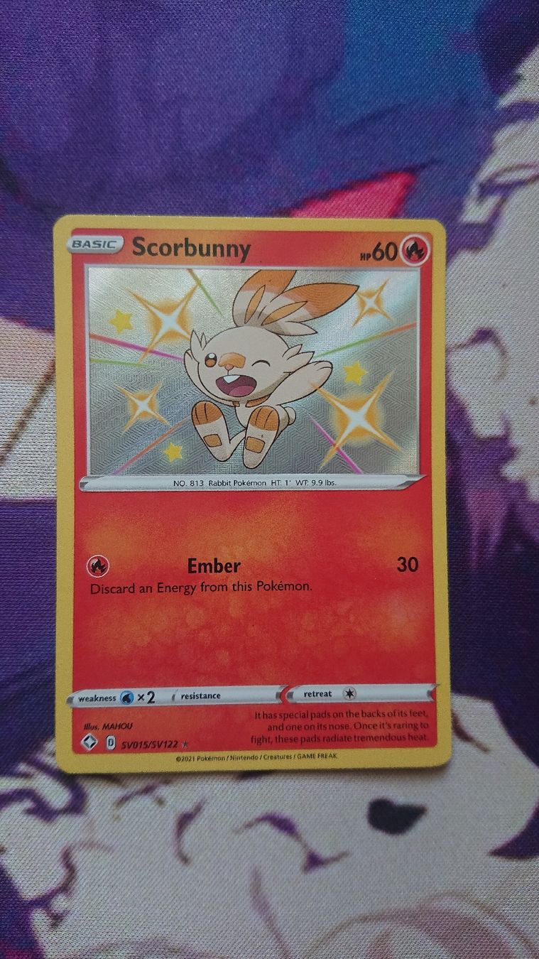 Pokémon Sammelbilder & Trading cards: Scorbunny SV015 Shining Fates Englisch  – Neu (gemäss Beschreibung) aus Chur von FreakofRarity