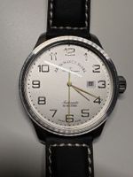 Zeno-Watch Basel Automatikuhr silber Lederarmband