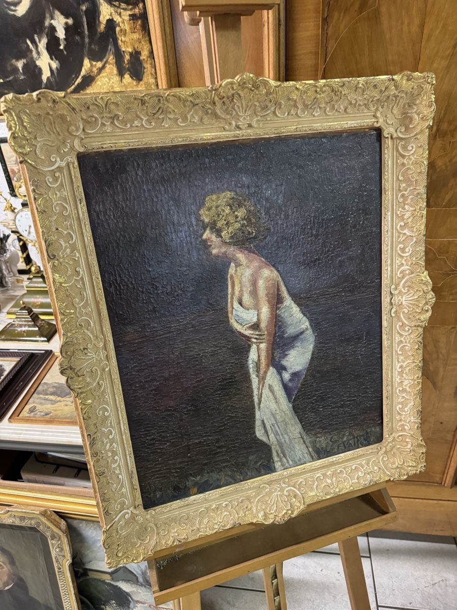 Dipinti: F. Vallet Öl auf Karton 50 x 60 cm – Usato da Frasnacht venduto da Kulturpalast 1