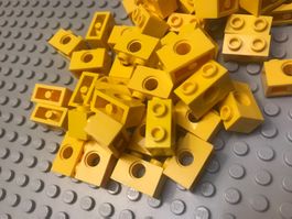 Lego 20x Technik Stein 1x2 (3700) gelb
