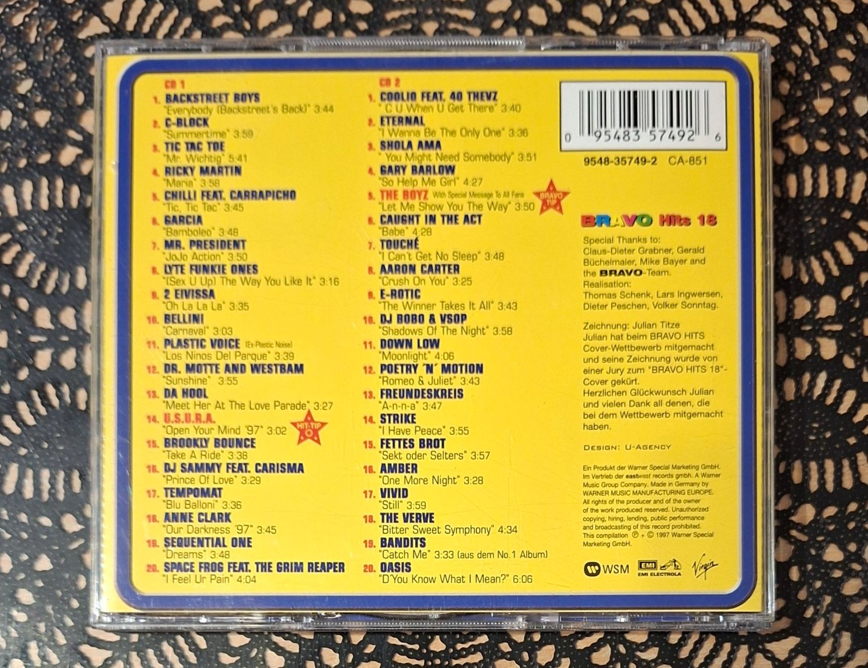 CD: Bravo Hits 18, Doppel CD, 1997, Hit Compilation, Sampler – Usato da Amriswil venduto da Celini3 1