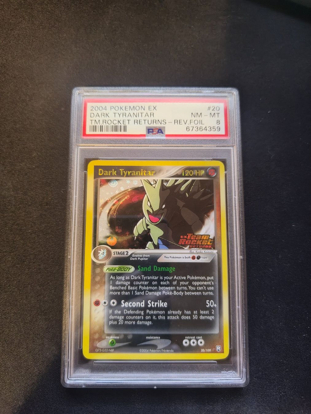 Pokémon Carte collezionabili: Dark Tyranitar [Reverse Holo] #20 Pokemon Team Rocket Return – Usato da Oberrohrdorf venduto da TradingcardADN