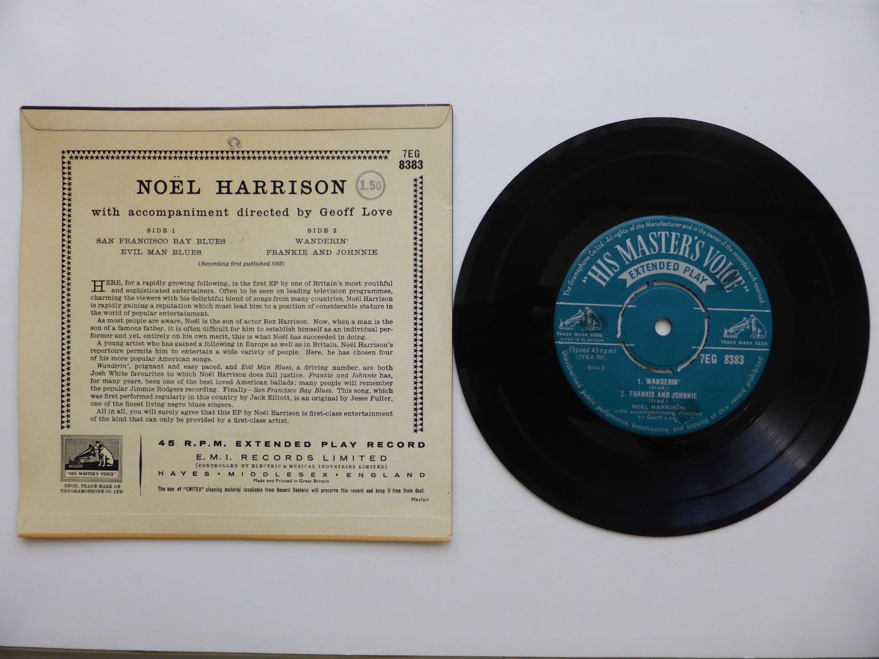 Dischi in vinile: VINYL SINGLE  EP  NOEL HARRISON – Usato da Küssnacht am Rigi venduto da Mondkinder 1