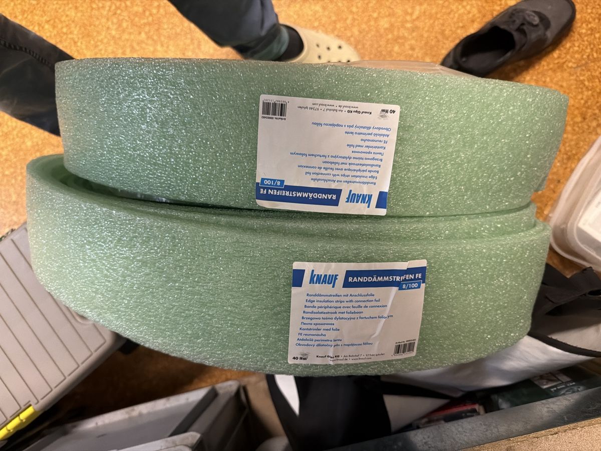 Materiale di riempimento: KNAUF Randdämmstreifen FE 8/100 2 Rollen – Nuovo e nell'imballaggio originale da Dürnten venduto da solkcim