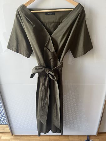 Weekend Max Mara Wickelkleid Khaki Gr. 40 Neuwertig 