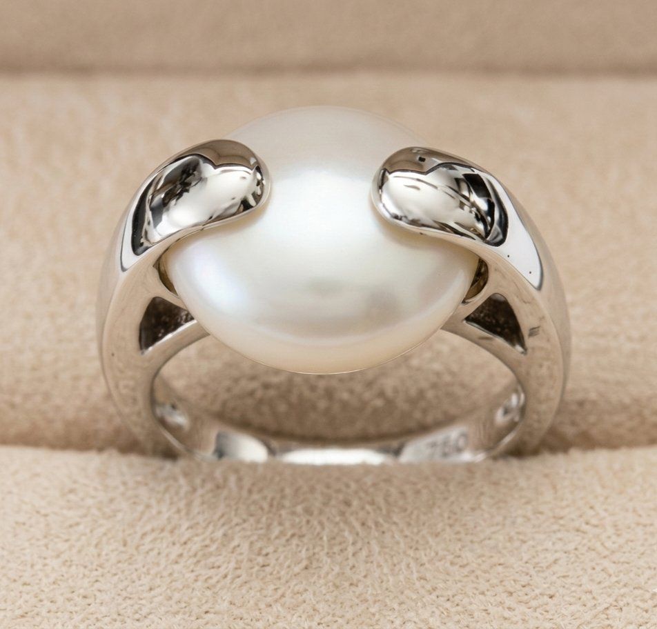 Anelli: Silberring 925 mit Echt Perlen, modern & elegant - Neu – Nuovo e nell'imballaggio originale da Uetikon am See venduto da Coralreef 3