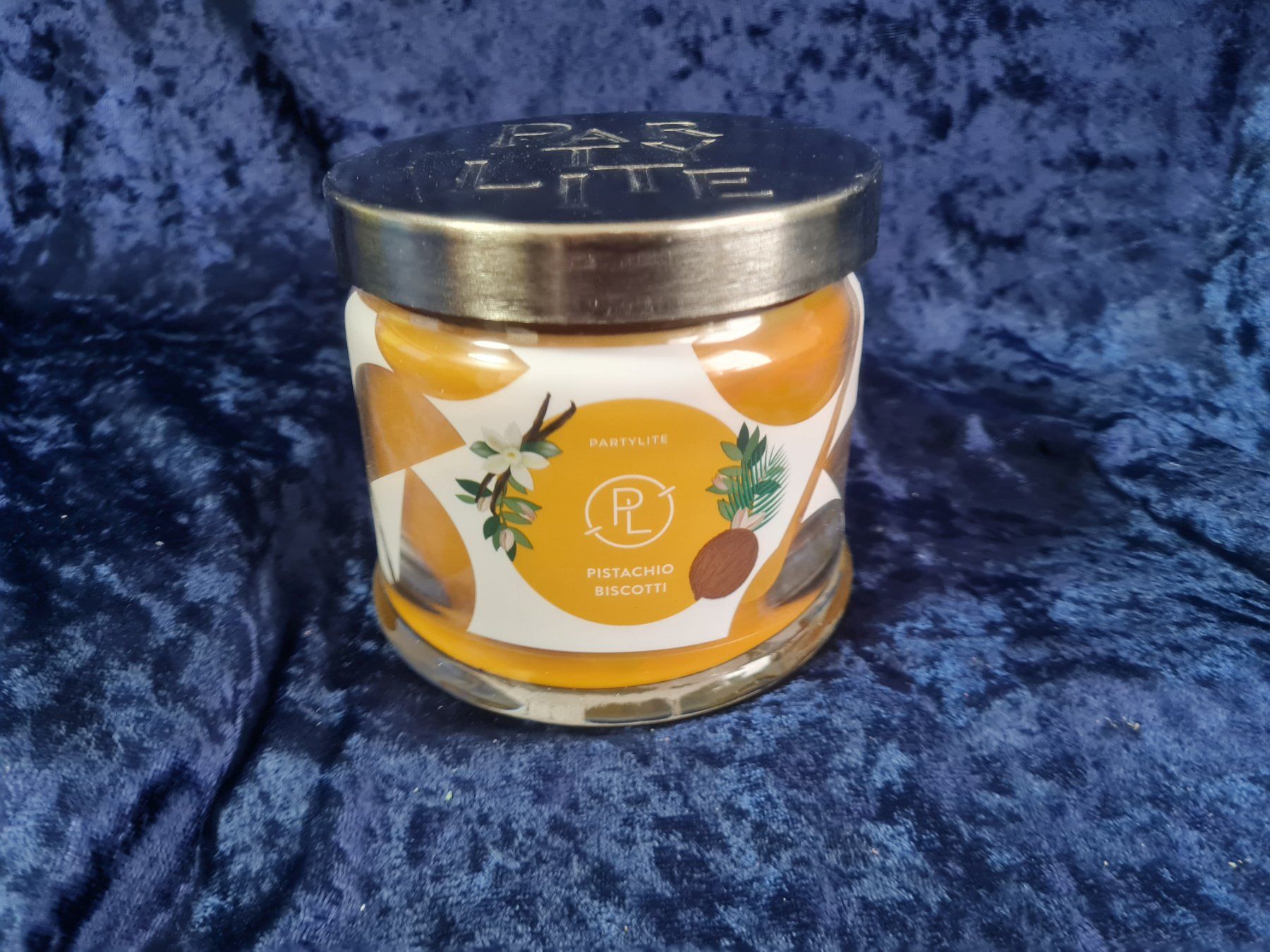 Partylite Candele: PartyLite - 3-Docht-Glas Pistachio Biscotti – Nuovo e nell'imballaggio originale da Othmarsingen venduto da Kleibai 1