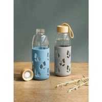 PEPPLY  Glasflasche mit Bambusdeckel