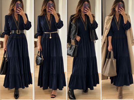 Stylisch 👗 34/36 Navyblau inkl.Brille &Tasche David Jones