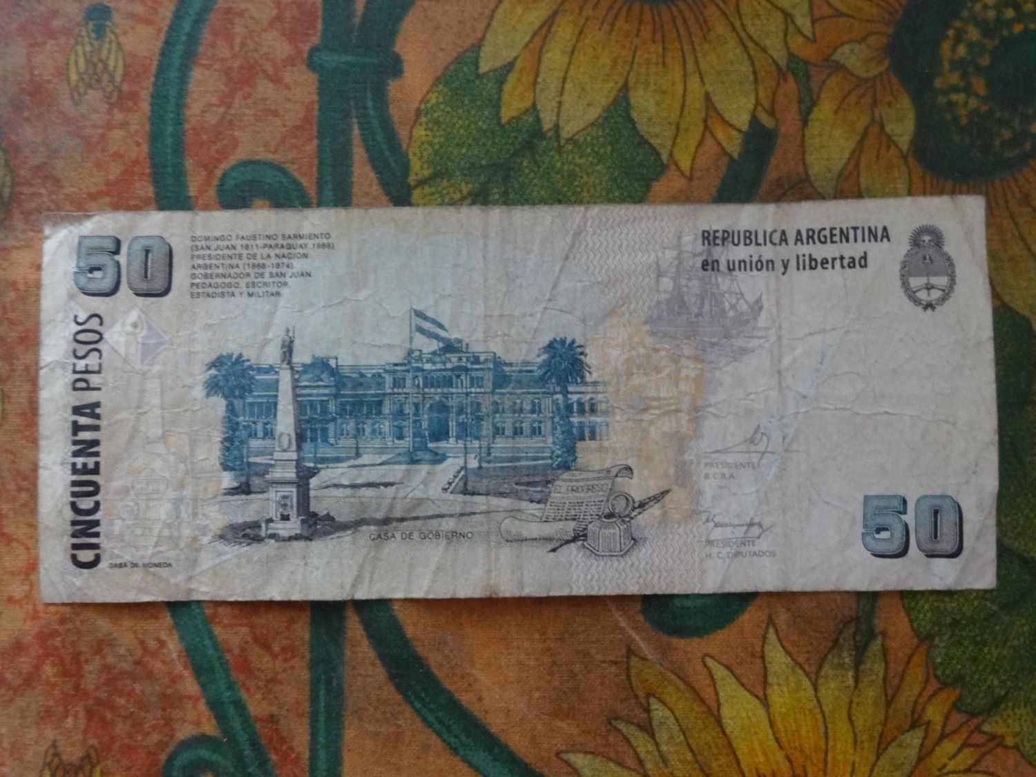 Banconote: ARGENTINE  50  Pesos  Billet – Usato da Romanel-sur-Lausanne venduto da Swift13 1