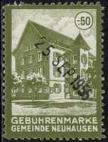 50 Rp. Fiskalmarke der Gemeinde NEUHAUSEN