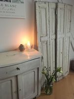 Zwei antike Fensterläden , cremweiss, Shabby chic
